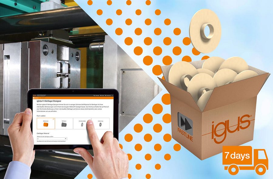 Cuando la rapidez es esencial: el servicio FastLine de igus suministra cojinetes especiales fabricados por inyección en 7 días