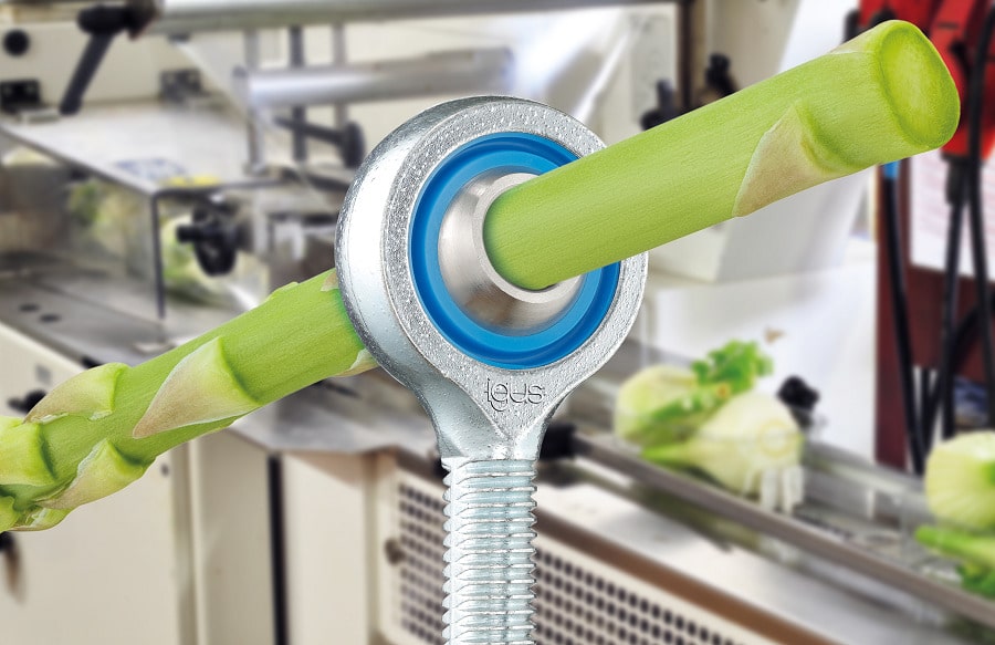 Cabezas de rótula libres de lubricación: una combinación de plástico y metal para mayores cargas en la industria alimentaria
