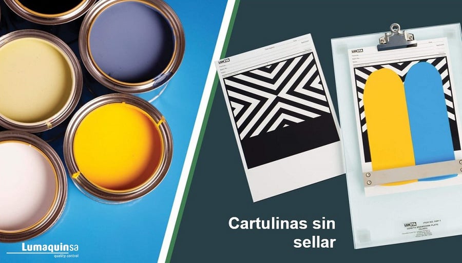 Cartulinas de prueba para la industria de pinturas y recubrimientos