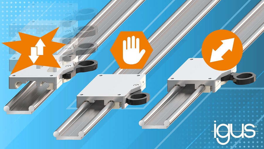 Clip, stop and go: carro lineal de igus® con un nuevo mecanismo de bloqueo que puedes llevar contigo